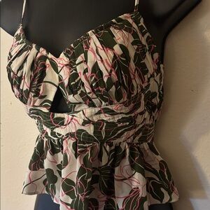 Parker Floral Print Peplum Cami